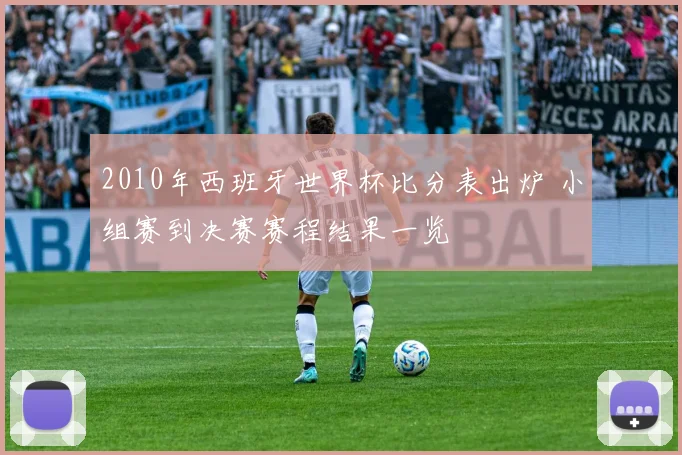 2010年西班牙世界杯比分表出炉 小组赛到决赛赛程结果一览