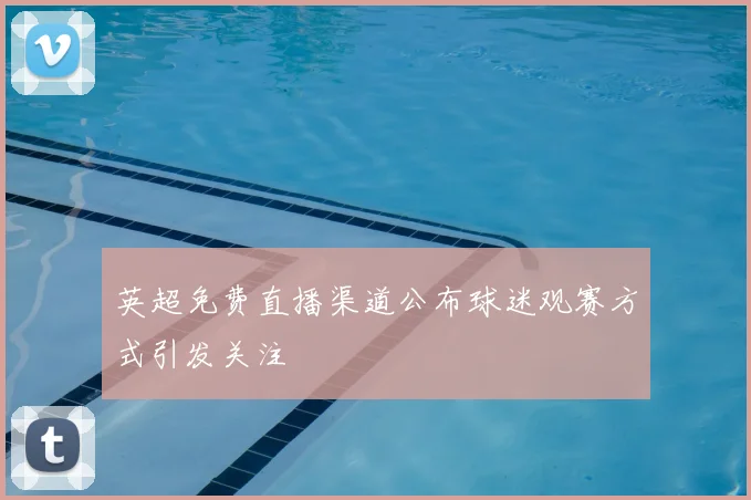 英超免费直播渠道公布球迷观赛方式引发关注